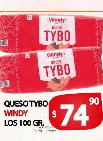 Supermercados Mariano Max Queso Tybo Windy oferta