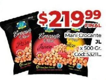 Diarco Maní Crocante JL x 500 gr. oferta