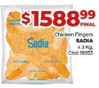 Diarco Chicken Fingers Sadia x 3 Kg oferta