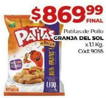 Diarco Patitas de Pollo Granja del Sol x 1.1 Kg oferta