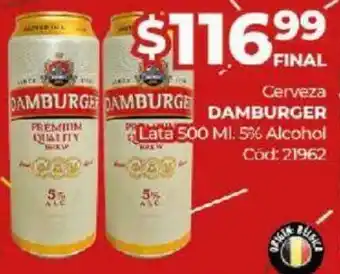 Diarco Cerveza Damburger Lata 500 ml 5% Alcohol oferta