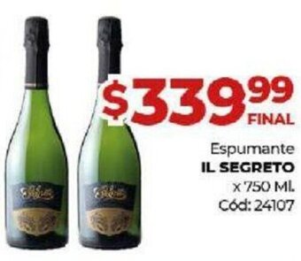 Diarco Espumante IL Segreto x 750 ml oferta