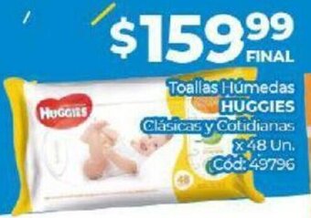 Diarco Toallas Húmedas Huggies Clásicas y Cotidianas x 48 Un. oferta
