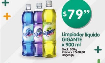 Supermercados Buenos Días Gigante Limpiador líquido x 900ml oferta