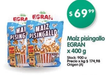 Supermercados Buenos Días Egran Maíz pisingallo x 400g oferta