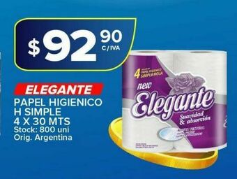Carrefour Maxi Papel higiénico h simple 4 x 30m oferta