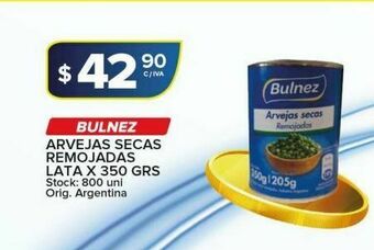 Carrefour Maxi Arvejas secas remojadas bulnez lata 350g oferta