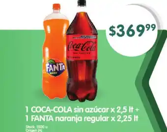 Supermercados Buenos Días 1 Coca Cola s/azúcar x 2,5lt + 1 Sprite regular x 2,25lt oferta