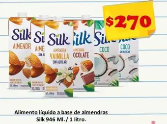 Supermercados Tadicor Alimento líquido a base de almendras Silk 946ml/1litro oferta