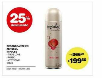 Atomo Conviene Desodorante En Aerosol Impulse 25% Descuento oferta