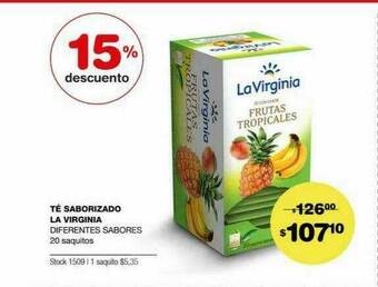 Atomo Conviene Té Saborizado La Virginia 15% Descuento oferta