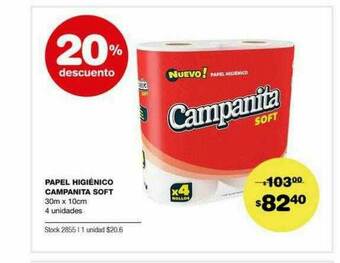 Atomo Conviene Papel Higiénico Campanita Soft 20% Descuento oferta