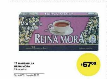 Atomo Conviene Té Manzanilla Reina Mora oferta