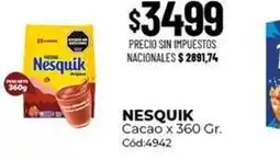 Diarco Nesquik - cacao x 360 gr oferta