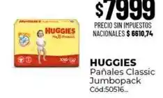 Diarco Huggies - pañales classic jumbopack cód:50516 oferta