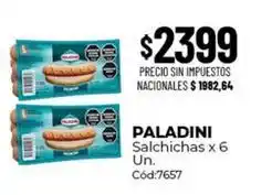 Diarco Paladini - salchichas x 6 un oferta