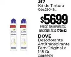 Diarco Dove - kit de tintura cód:29049 oferta