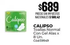 Diarco Calipso - toallas normal con gel alas x 8 un. cód:59949 oferta