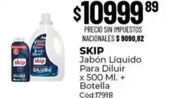 Diarco Skip - jabón líquido para diluir x 500 ml. + botella cód:17918 oferta