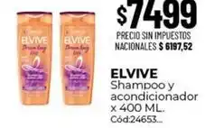 Diarco Elvive - shampoo y acondicionador x 400 ml. cód:24653 oferta