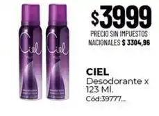 Diarco Ciel - desodorante x 123 ml. cód:39777 oferta