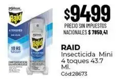 Diarco Raid - insecticida mini 4 toques 43.7 ml. cód:28673 oferta