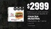 Diarco Chacra nuestra - medallon de carne x 4 un. cod. 26656 oferta