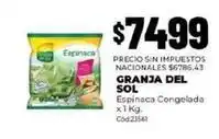 Diarco Granja del sol - espinaca congelada x 1 kg. cód:23561 oferta
