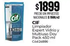 Diarco Cif - limpiador expert vidrio y multiuso doy pack 450 ml cód:24886 oferta