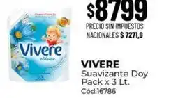 Diarco Vivere - suavizante doy pack x 3 lt. cód:16786 oferta