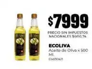 Diarco Ecoliva - aceite de oliva x 500 ml, cód:30421 oferta
