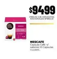 Diarco Nescafé - cápsula café v/ sabores 10 cápsulas cód:28835 oferta