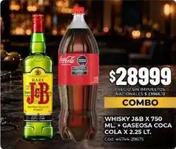 Diarco Coca cola - whisky j&b x 750 ml. + gaseosa coca cola x 2.25 lt oferta