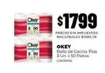 Diarco Okey - rollo de cocina plus 3 un. x 50 paños oferta