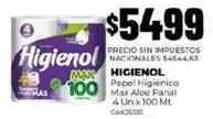 Diarco Higienol - papel higi uevoacutenico max aloe panal 4 un x 100 mt c3f3d:26335 oferta