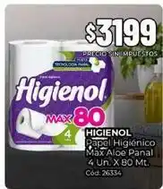 Diarco Higienol - papel higiénico max aloe panal oferta