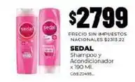 Diarco Sedal - shampoo y acondicionador x 190 ml. cod:20495 oferta