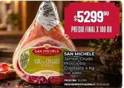 Diarco Jamón crudo prosciutto disossato x kg cód: 40693 oferta