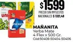 Diarco Mañanita - yerba mate 4 flex x 500 gr. cód:50408-50404-50406 oferta