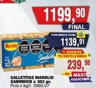 Maxiconsumo Marolio - galletitas sandwich oferta