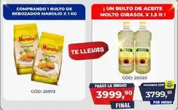 Maxiconsumo Marolio - comprando 1 bulto de rebozador marolio x 1 kg oferta