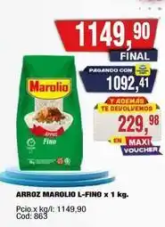 Maxiconsumo Marolio - arroz l-fino x 1 kg oferta