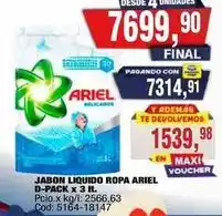 Maxiconsumo Ariel - jabon liquido ropa oferta