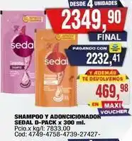 Maxiconsumo Sedal - shampoo y acondicionador oferta