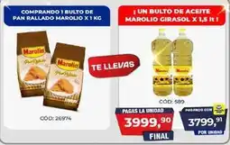 Maxiconsumo Marolio - comprando 1 bulto de pan rallado marolio x 1 kg oferta