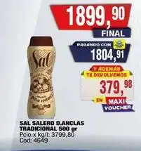 Maxiconsumo Sal salero d.anclas tradicional 500 gr oferta