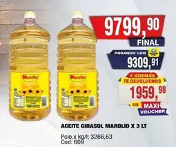 Maxiconsumo Marolio - aceite girasol x 3 lt oferta