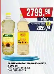 Maxiconsumo Molto - aceite girasol oferta