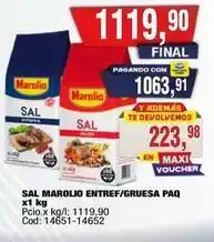 Maxiconsumo Marolio - sal marolio entref/gruesa paq x1 kg oferta