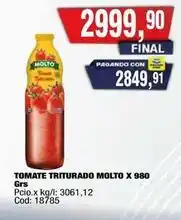 Maxiconsumo Molto - tomate triturado oferta